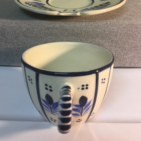 Vintage Quimper Pottery Cup & Saucer Set - Picture 7 of 16